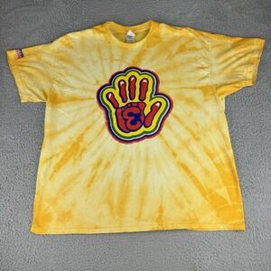 Eugene Emeralds Tie Dye Shirt Pranksters Grateful Dead Yellow Men's‎ Size 2xL